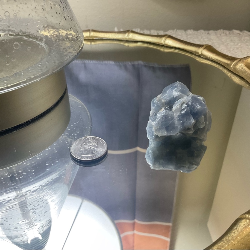 raw blue calcite